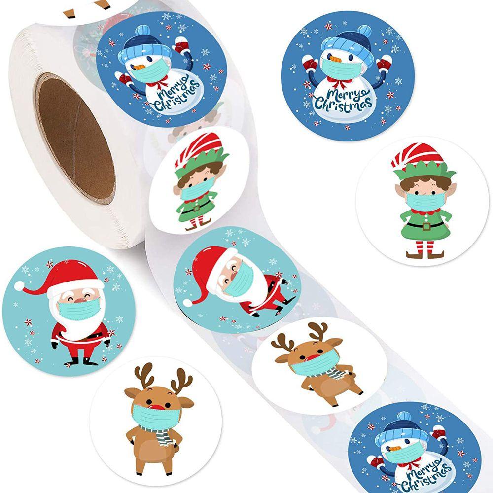 CHOOKEY Bộ 500 Miếng Dán Trang Trí Hộp Quà Giáng Sinh Đẹp Mắt