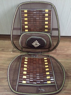 Lót ghế tựa lưng hạt gỗ