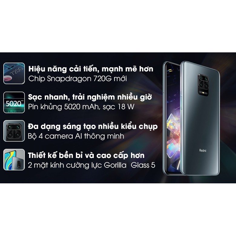 Điện thoại Xiaomi Redmi Note 9S - Hàng Chính Hãng Mới 100% Phân Phối Của DIGIWORLD !