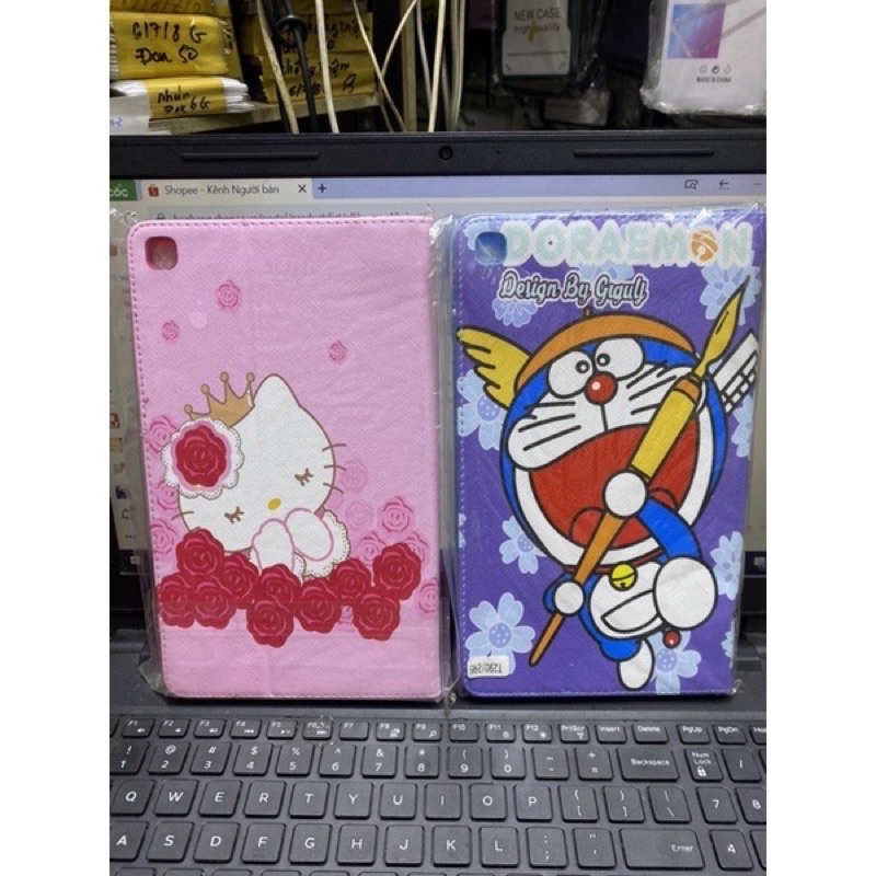 Bao da  Samsung Tab A8 8 inch 2019  ; A7lite  ; Tab A8 2022 X200) hình Doẻmon ; kitty  dễ thương