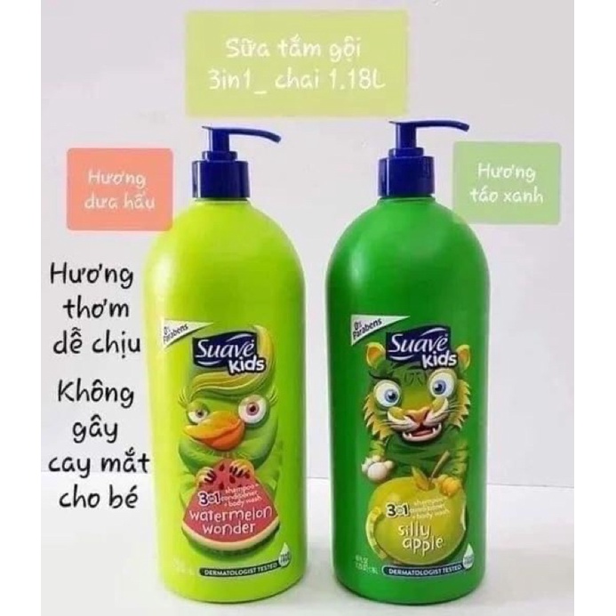 sữa tắm Suave Kid 3in1