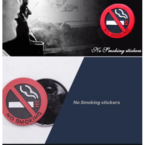 Bộ 2 miếng dán cảnh báo cấm hút thuốc lá -No Smoking