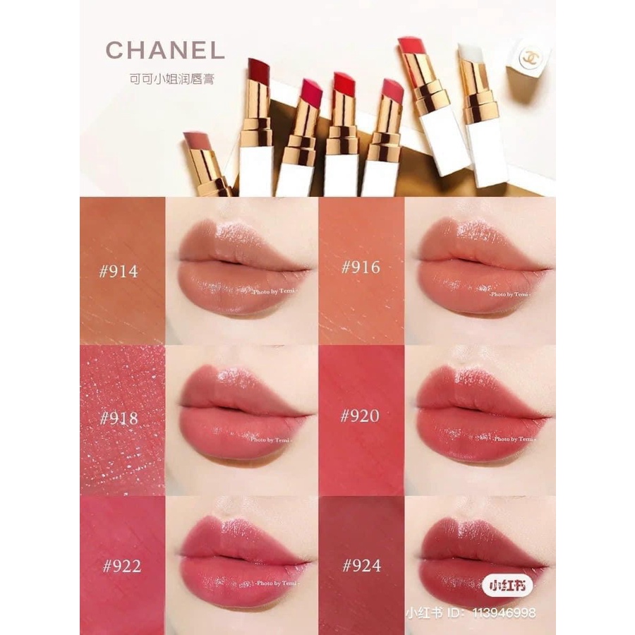 Son dưỡng có màu Chanel Rouge Coco Baume 914, 916, 918, 920, 922, 924