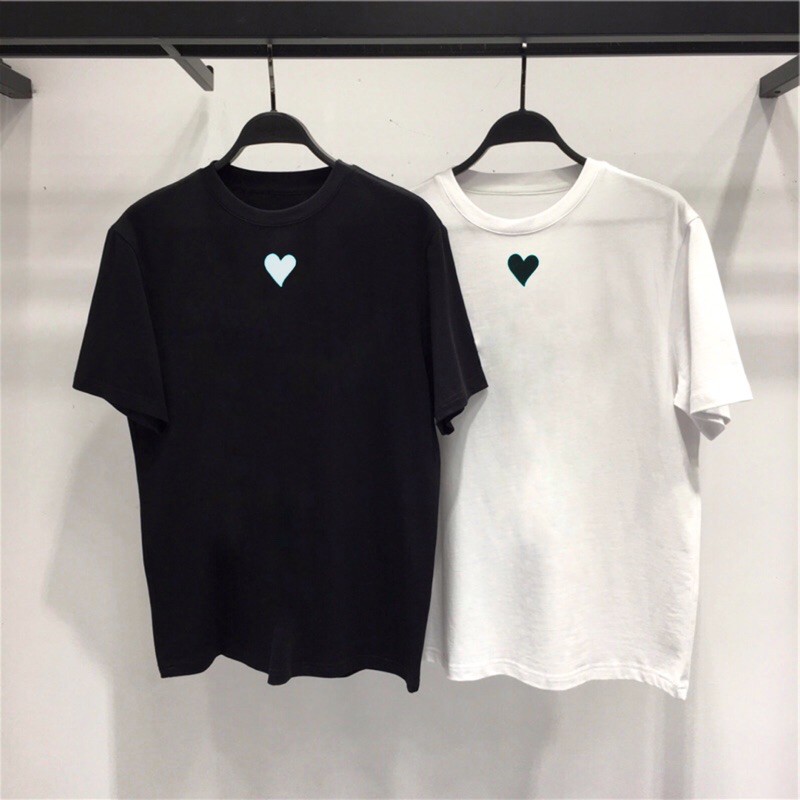 Áo Tee ( Cotton loại 1 ) Oversize hoạ tiết Trái Tim - thời trang nam nữ Unisex - Phản Quang