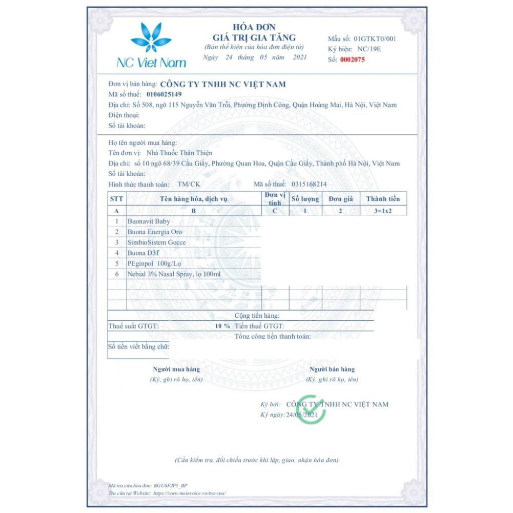 Buonavit D3F – Bổ sung vitamin D3 và Flour, tăng khả năng hấp thu canxi giúp xương chắc khoẻ (12ml)