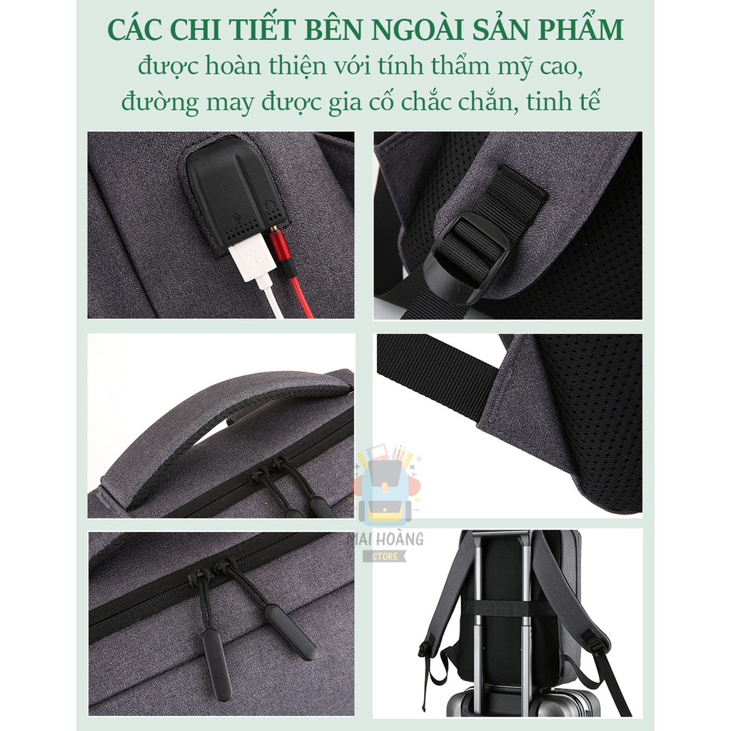 [Cam kết y hình] Balo laptop cao cấp 16 inch, chống nước, siêu bền, siêu đẹp - Phù hợp đi học, đi làm, công tác