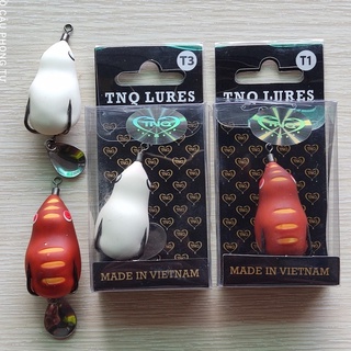Mồi câu lure nhái hơi tnq t1 t3 lưỡi titan
