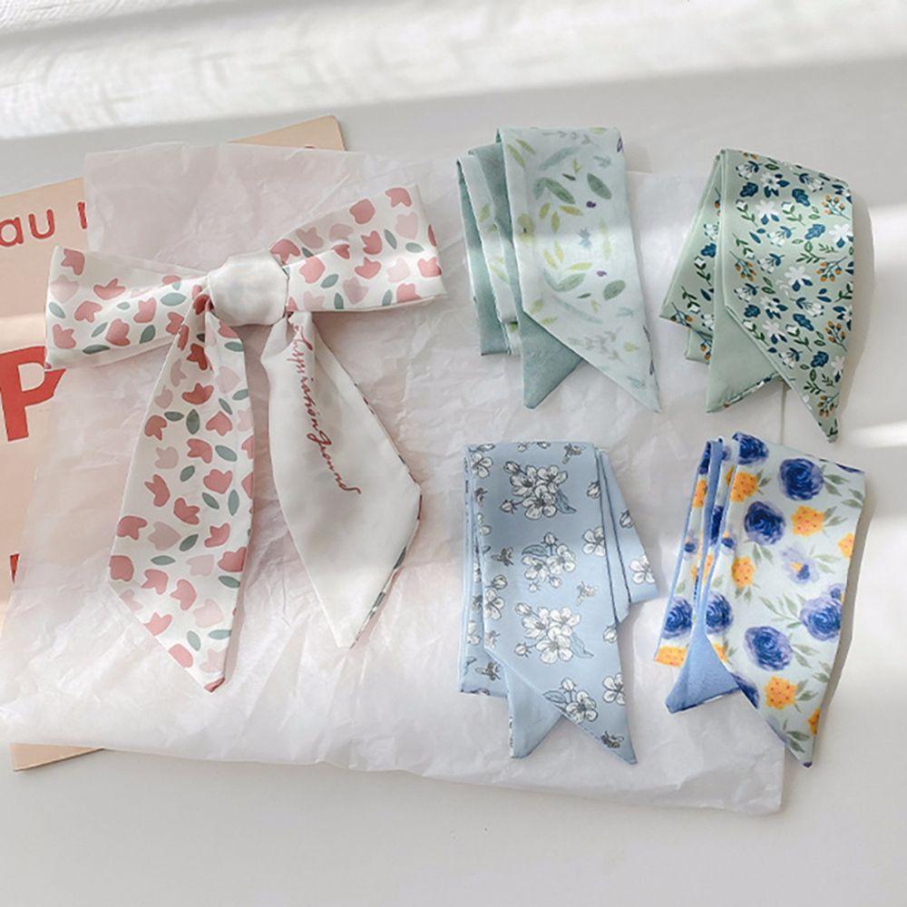 IVORY Khăn Lụa Buộc Tóc In Họa Tiết Trái Cây Thời Trang Mùa Hè Xinh Xắn Cho Nữ