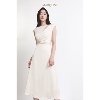 Marquise - váy lụa dáng chữ a cutout silk dress with drapped detail 120104