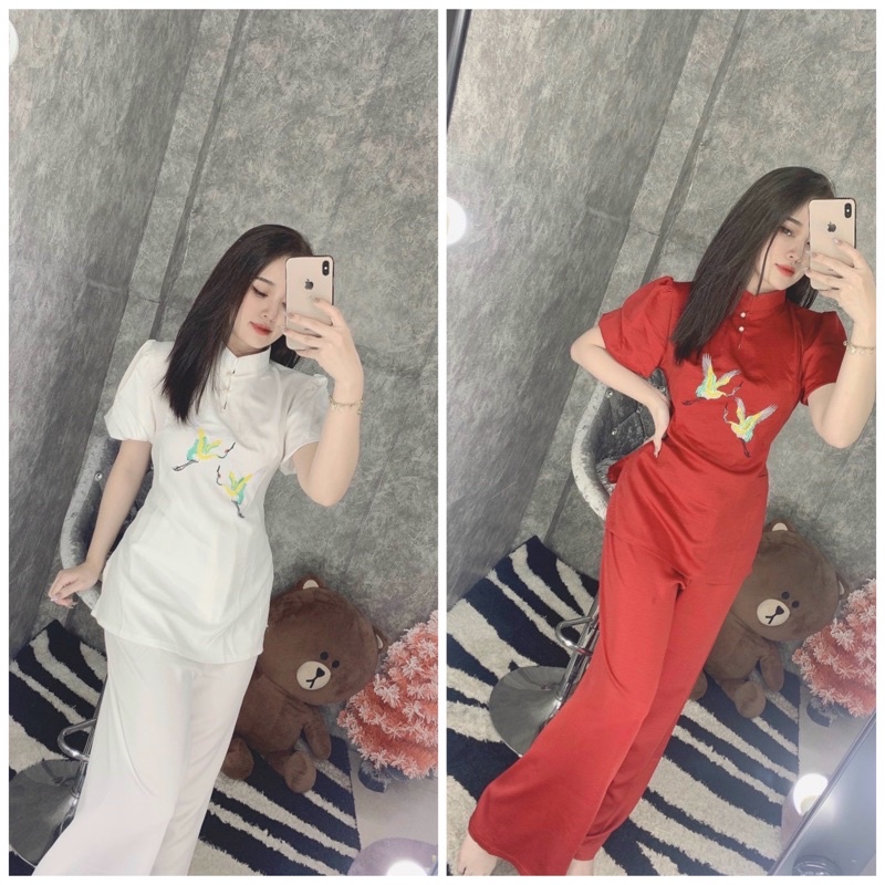#ĐỒ ĐI CHÙA CAO CẤP # MẪU HẠC TAY PHỒNG #ĐỒ BỘ CAO CẤP