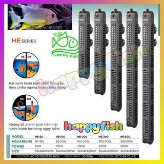 Sưởi bể cá Periha HE 50/100/200/300/500W, Sưởi bể cá cao cấp