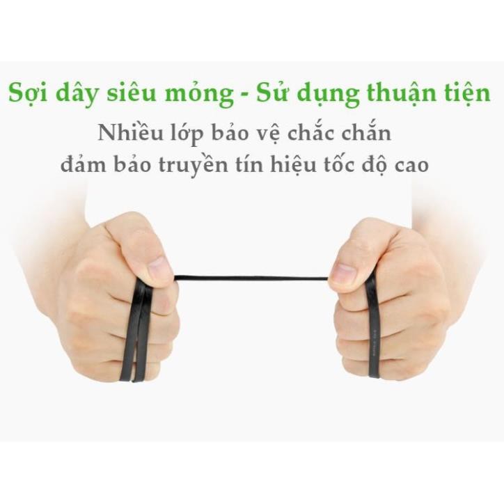 Dây cáp mạng 2 đầu đúc Cat 6 UTP dạng dẹt, dài từ 0.5-8m UGREEN NW104 ✔HÀNG CHÍNH HÃNG ✔