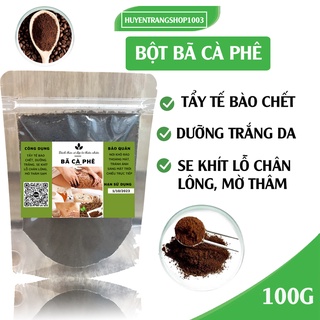 100g BỘT BÃ CÀ PHÊ đắp mặt, tắm trắng, tẩy da chết nguyên chất HandMade