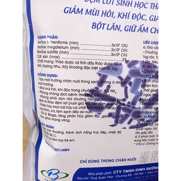 [THÚ Y] 1kg men lót chuồng dùng cho trâu bò lợn gà, lăn lợn con