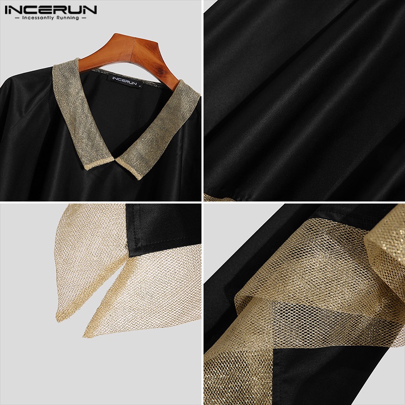 Áo choàng INCERUN dáng rộng phong cách gothic thời trung cổ cho nam