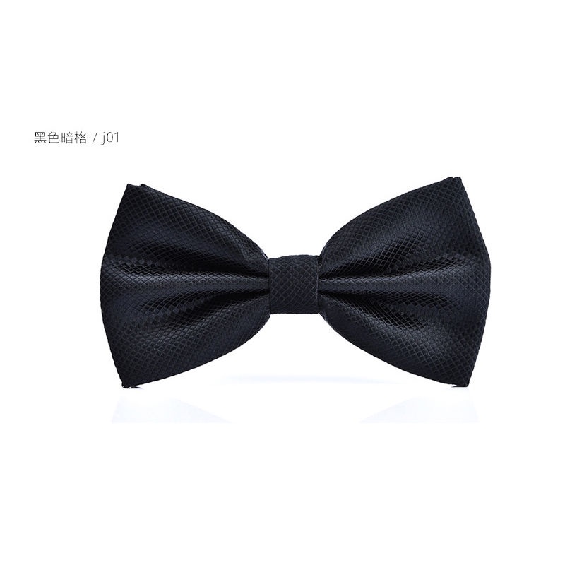 Cà Vạt Nơ Hai Lớp Họa Tiết Sọc Caro Đen Đỏ Phong Cách Hàn Quốc Thời Trang Cho Nam Và Nữ