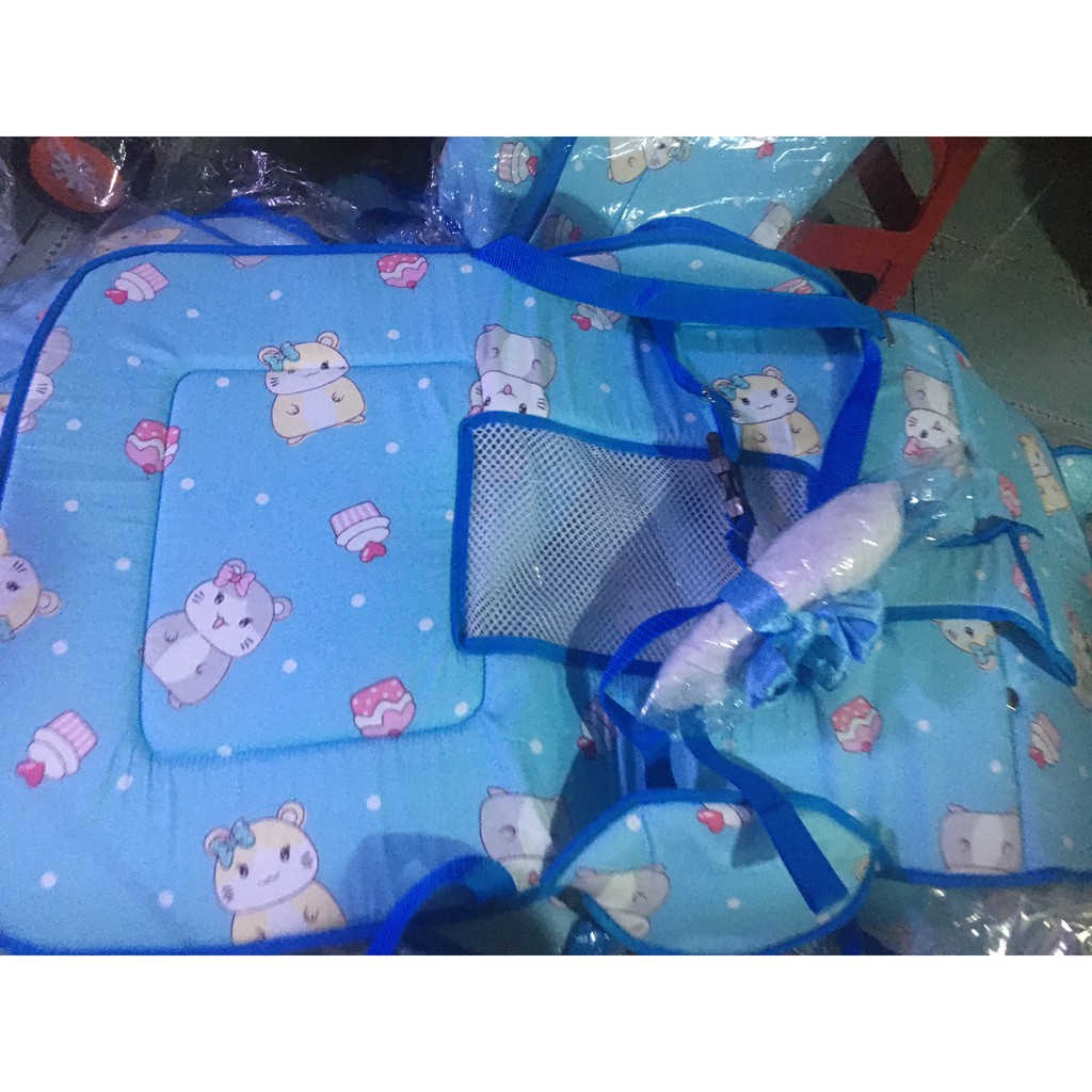 Áo ,nệm vải thay cho xe 2 nhún ăn bột 82x40cm cho bé kèm mùn chụp