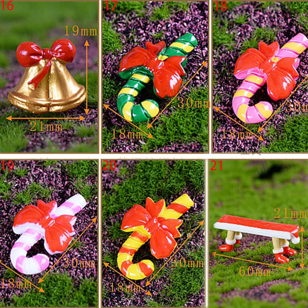 Đồ trang trí ông già noel/người tuyết mini bằng nhựa resin dùng trang trí giáng sinh