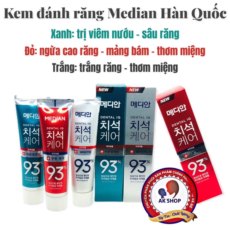 Kem đánh răng Hàn Quốc Median hàng chính hãng