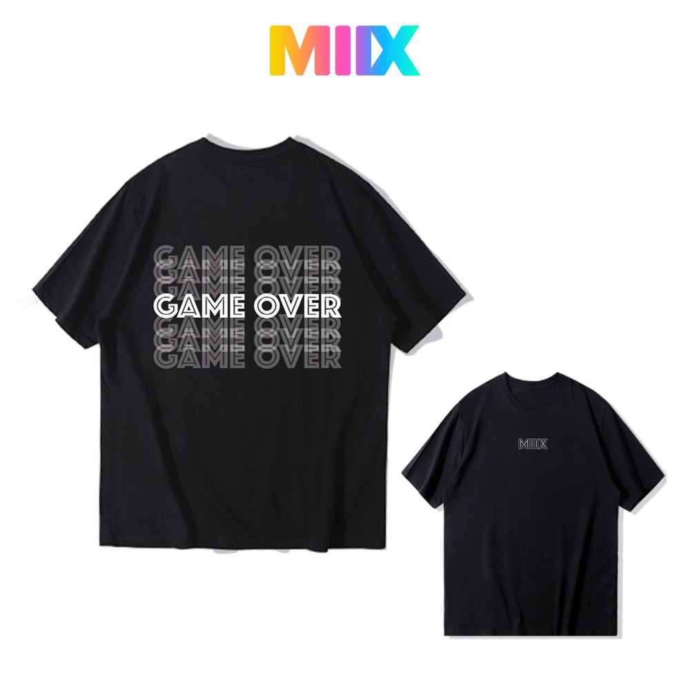 [Mã FASHIONMALLT4 giảm 15% đơn 150k] Áo thun tay lỡ form rộng unisex Miix basic tee màu đen MT023