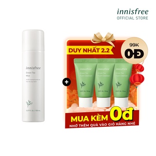 Xịt khoáng dưỡng ẩm trà xanh innisfree Green Tea Mist 150ml