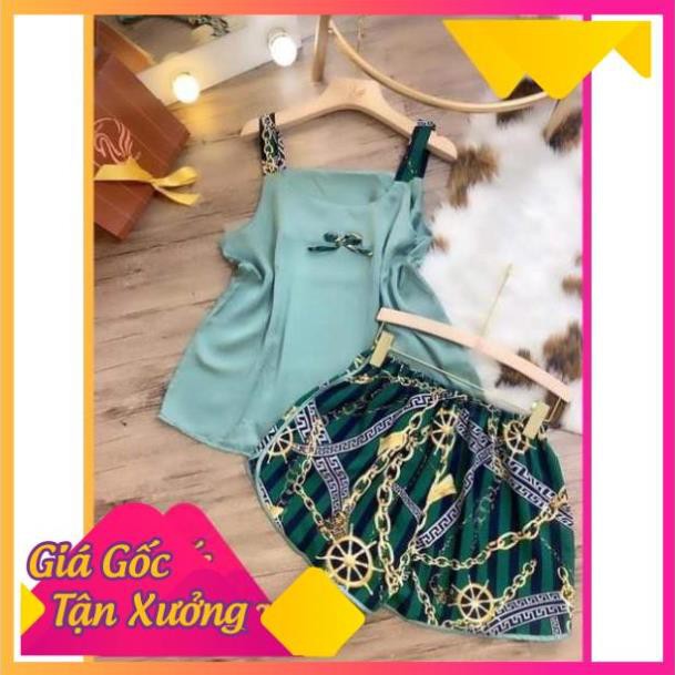 BỘ LỤA 2 DÂY CHẤT SIU NHẸ MÁT NHIỀU MÀU THỜI TRANG BANAMO FASHION BỘ LỤA ĐÙI 2 DÂY 171