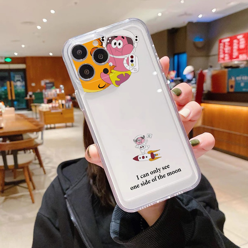 Ốp lưng iphone Ốp điện thoại SUNTAIHO TPU mềm trong họa tiết phi hành gia thích hợp cho iPhone 11 ProMax 13 12 Pro XSMax XR XS 8 7Plus