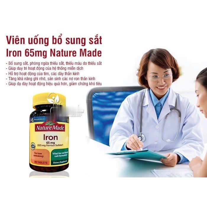 Sắt Iron Nature Made-Mỹ - Bổ sung sắt