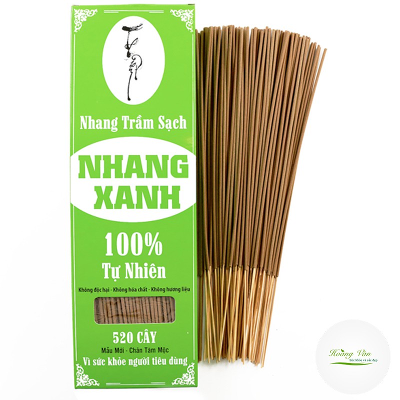 Nhang xanh trầm hương [HỘP 500G] nhang sạch làm từ 100% thiên nhiên, an toàn cho sức khỏe