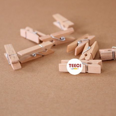 Bán Sỉ 10 Kẹp Gỗ Treo Ảnh Trang Trí Giữ Giấy Ghi Chú Tài Liệu Đánh Dấu Sách Đồ Dùng Văn Phòng D014