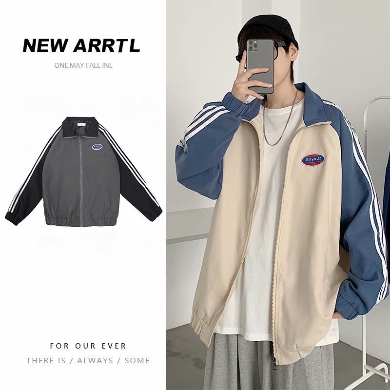 Áo gió , áo khoác bomber bóng chày 3 sọc phong cách Ulzzang cho nam nữ