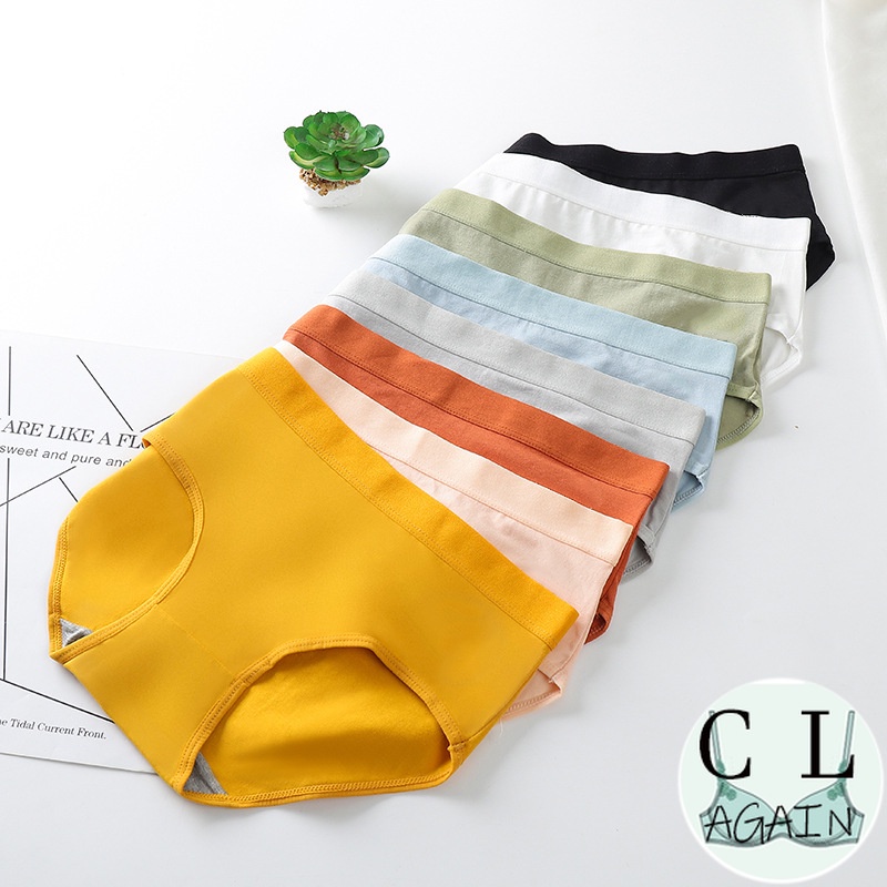 Quần lót lưng vừa thoáng khí thoải mái màu sắc macaron tùy chọn phong cách Hàn Quốc đáng yêu dành cho nữ | BigBuy360 - bigbuy360.vn
