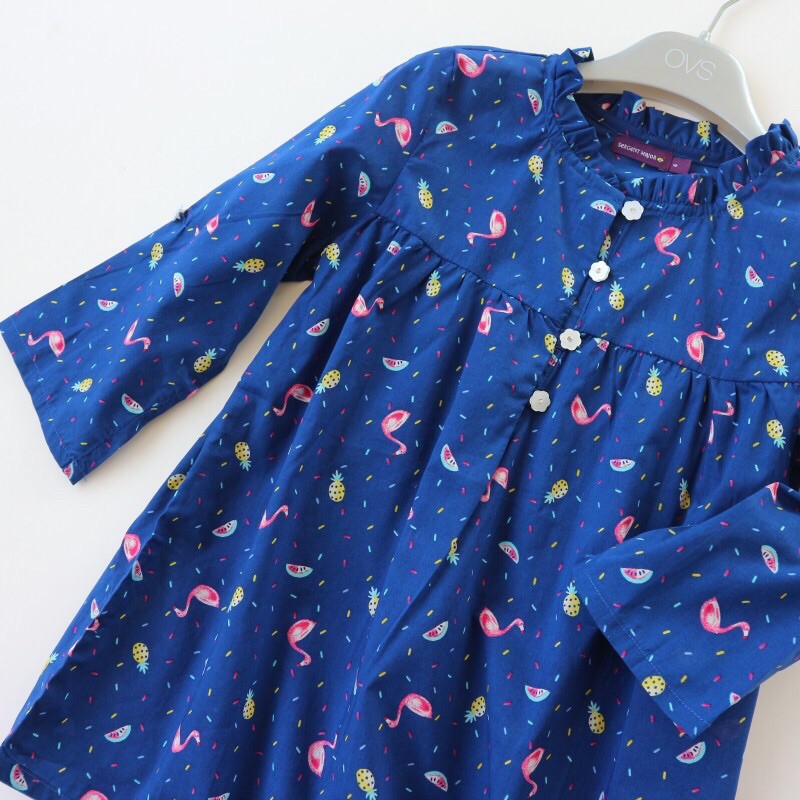 Áo váy sơ mi bé gái Sergent M 2-6 tuổiÁo cotton cao cấp xuất dư