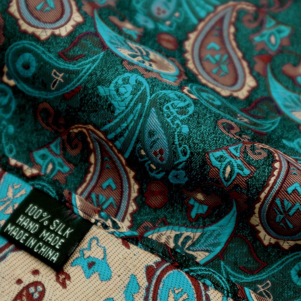 Khăn Tay Lụa Vuông Họa Tiết Hoa Sang Trọng Dành Cho Nam