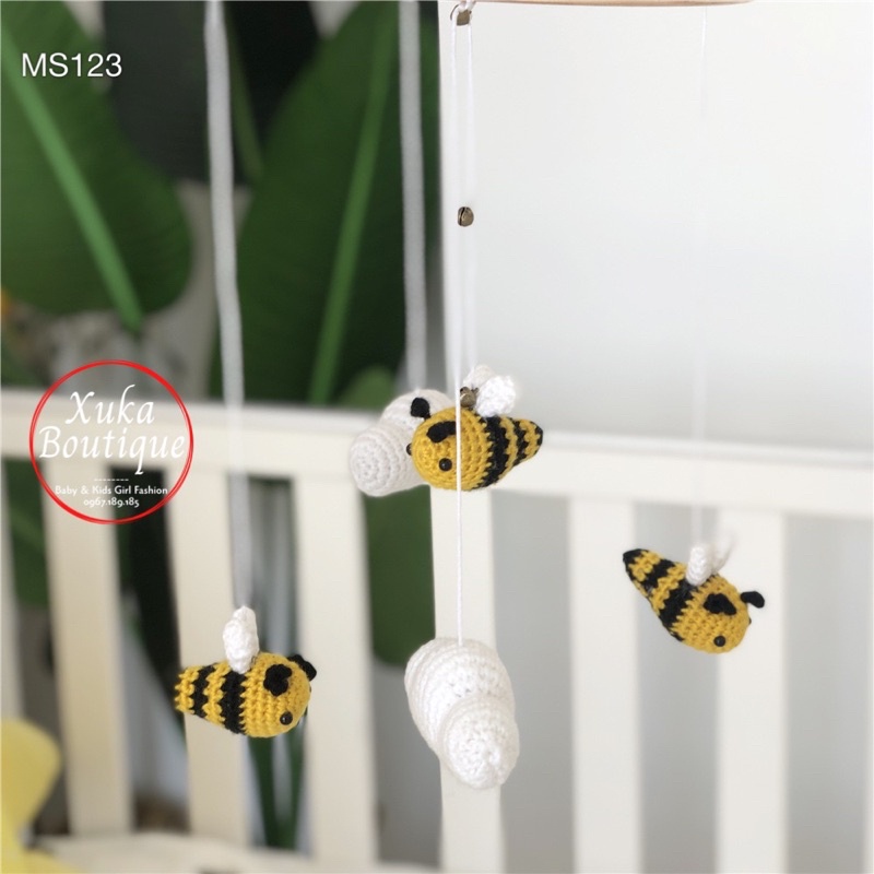 Chuông gió Trang Trí Phòng, Treo Nôi Treo Cũi Hình Ong (Hàng Cao Cấp) Đẹp Mắt Thích Hợp Trang Trí Phòng