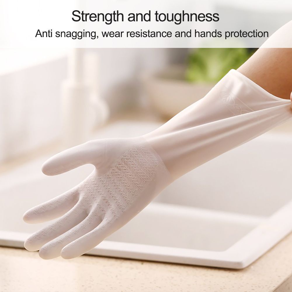 Găng Tay Cao Su Silicone Trong Suốt Chống Trượt Có Thể Tái Sử Dụng Đa Năng