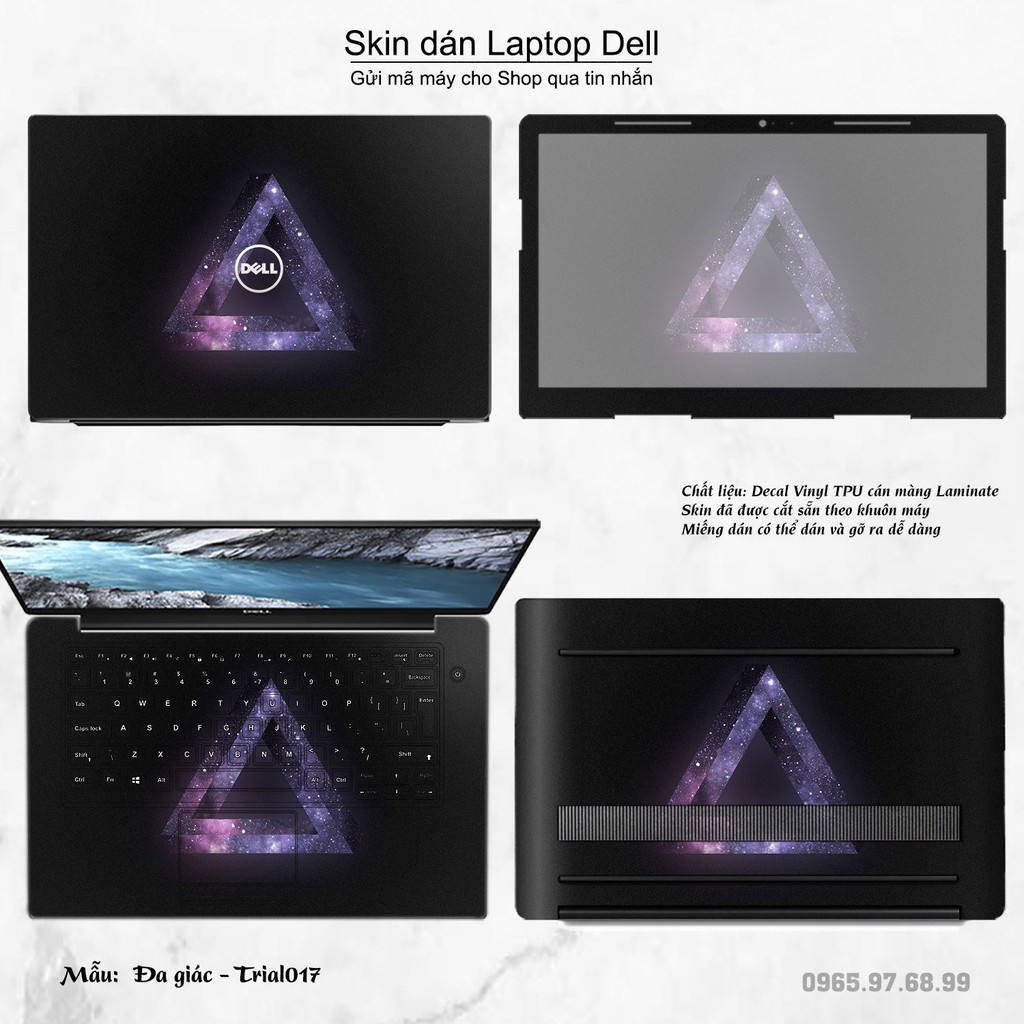 Skin dán Laptop Dell in hình Đa giác _nhiều mẫu 3 (inbox mã máy cho Shop)