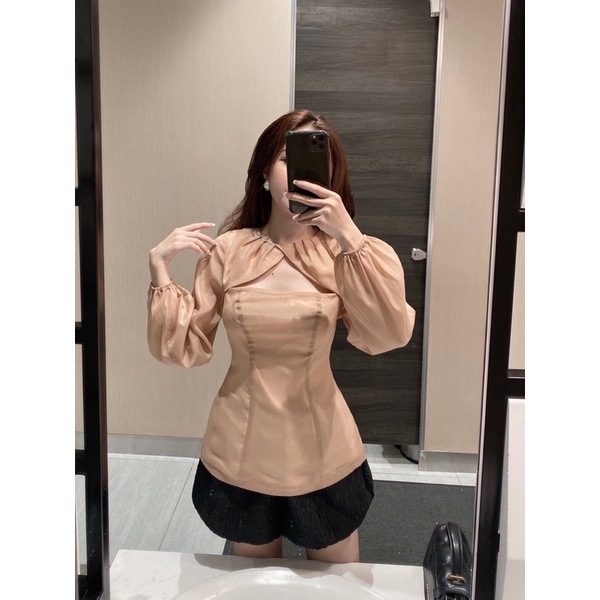 Áo tơ nude dài tay