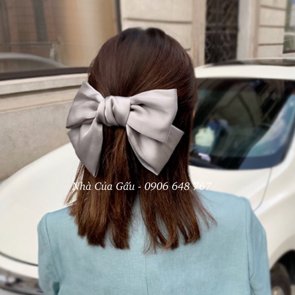 Kẹp tóc nơ voan lụa Hàn Quốc siêu xinh