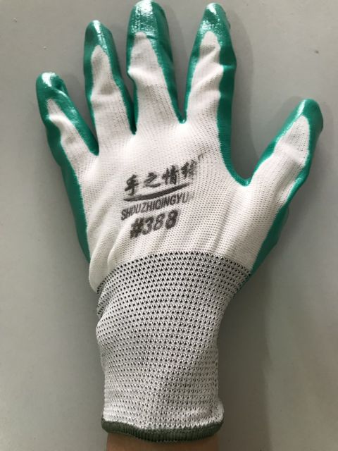 Găng tay phủ cao su 388, chống cắt,chịu ma sát