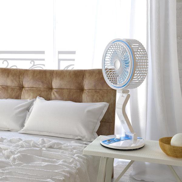 Quạt Sạc Tích Điện Gấp Gọn Folding Fan lR - 2018, Siêu Tiện Lợi