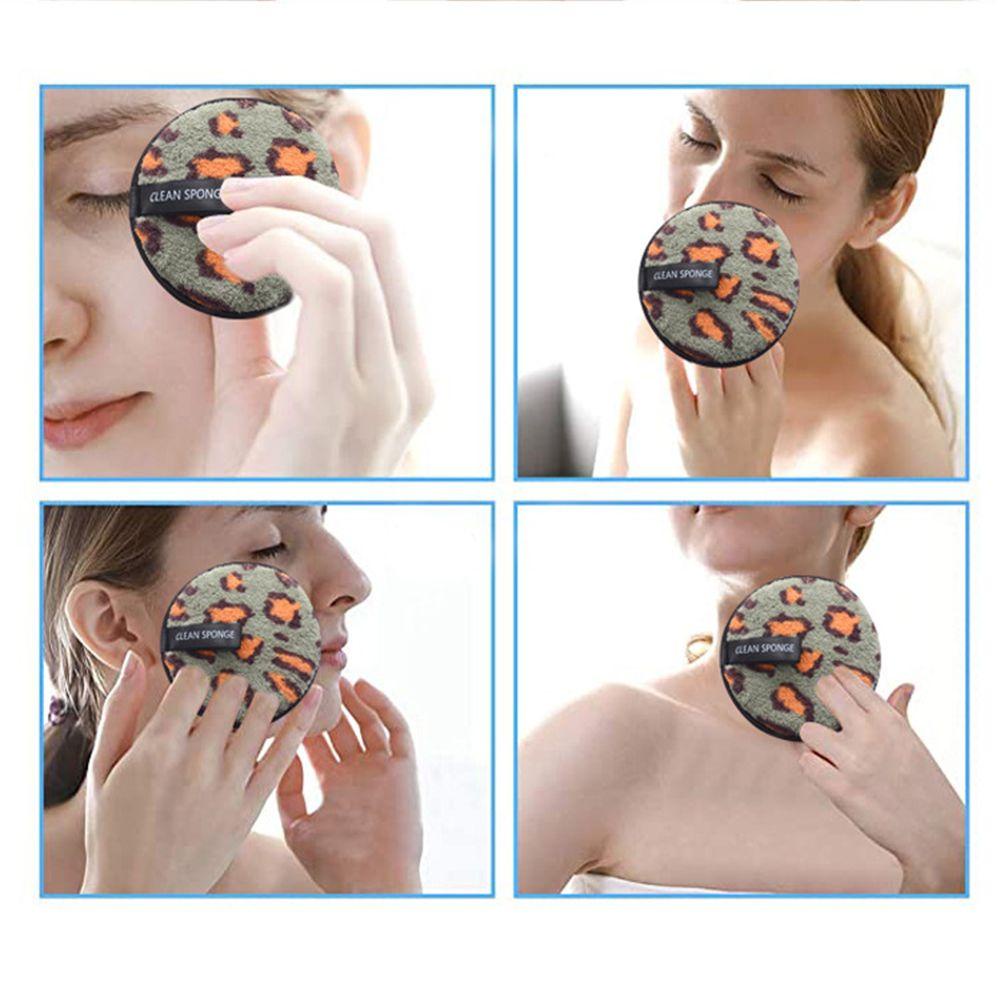 Bông Tẩy Trang Hai Mặt Thấm Hút Tốt Họa Tiết Da Báo Cho Nữ