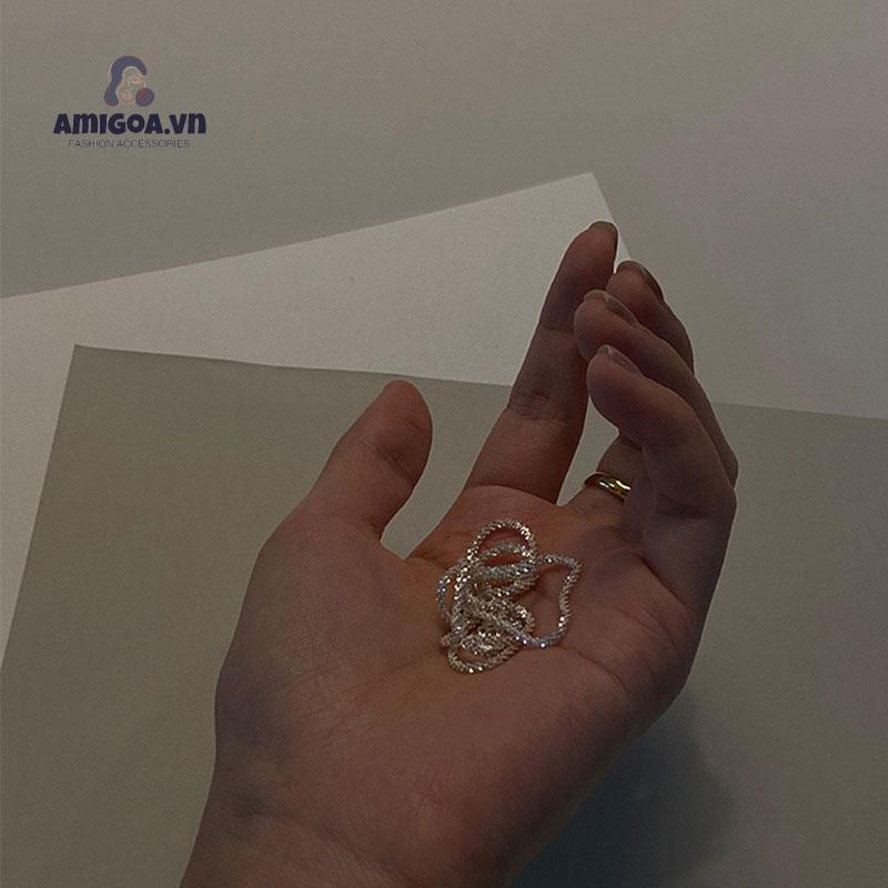 Vòng cổ Bạc 925 Lấp Lánh Đơn Giản Không Phai Màu