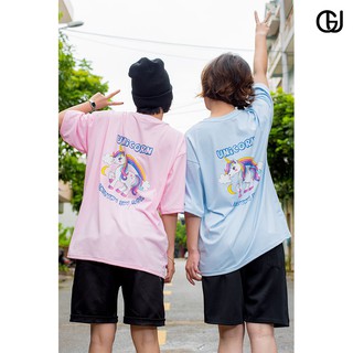Áo Thun Tay Lỡ Nam Nữ Unisex UNICORN Ngựa 1 Sừng vải mát