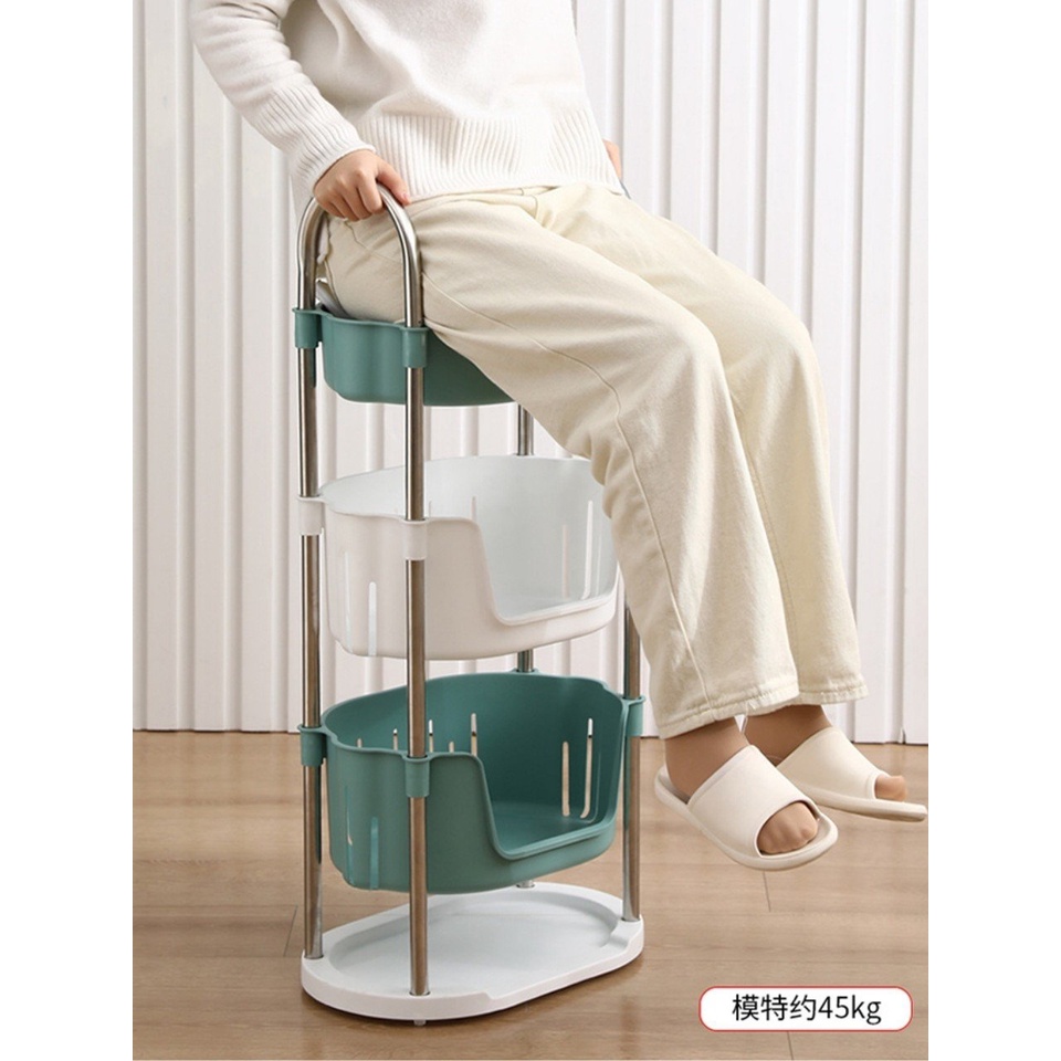 Kệ Để Đồ Nhà Bếp Đa Năng - Có Bánh Xe - 4 tầng , 5 tầng ( đựng trái cây , rau củ , đồ hộp , gia vị)