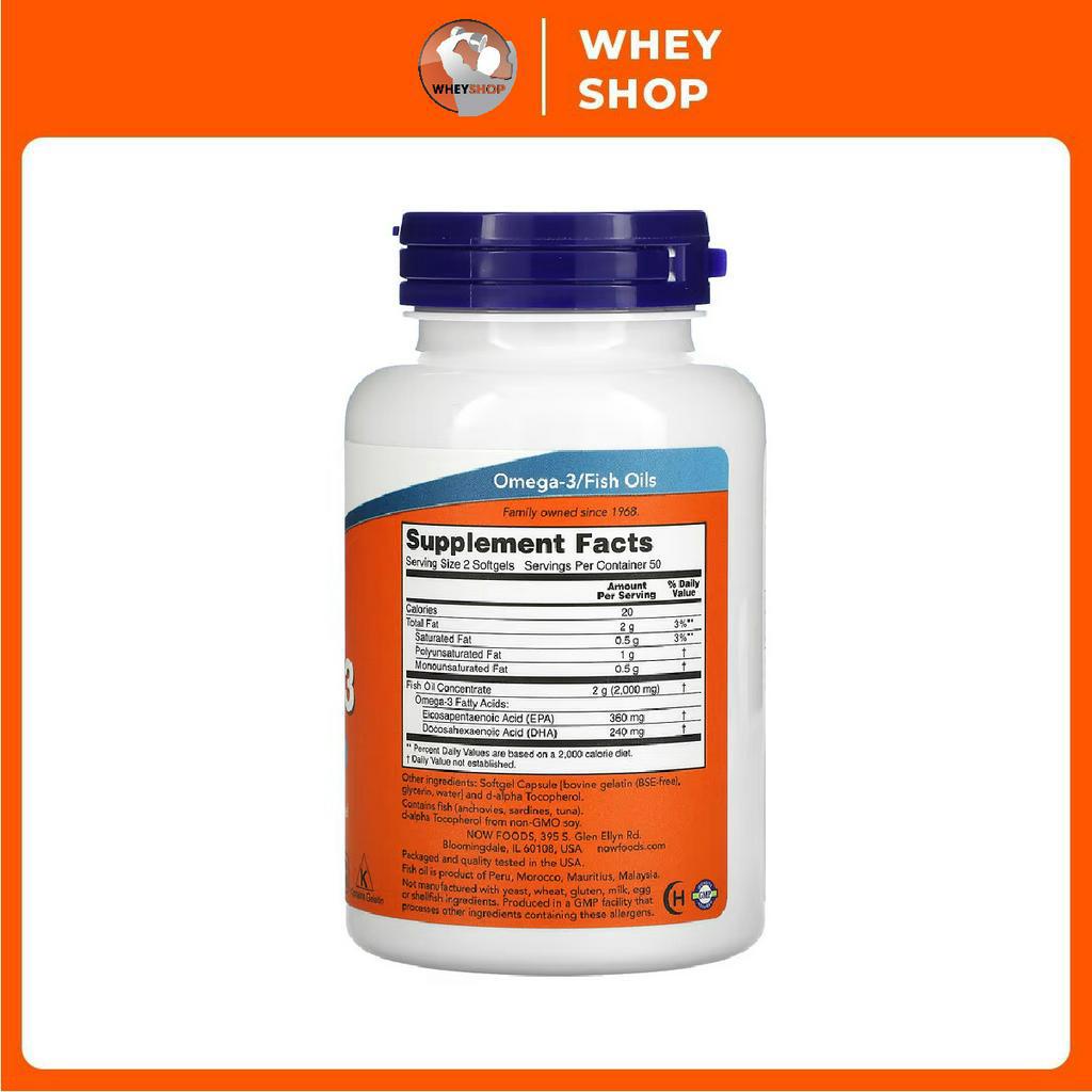 Viên uống Now Omega-3 1000mg