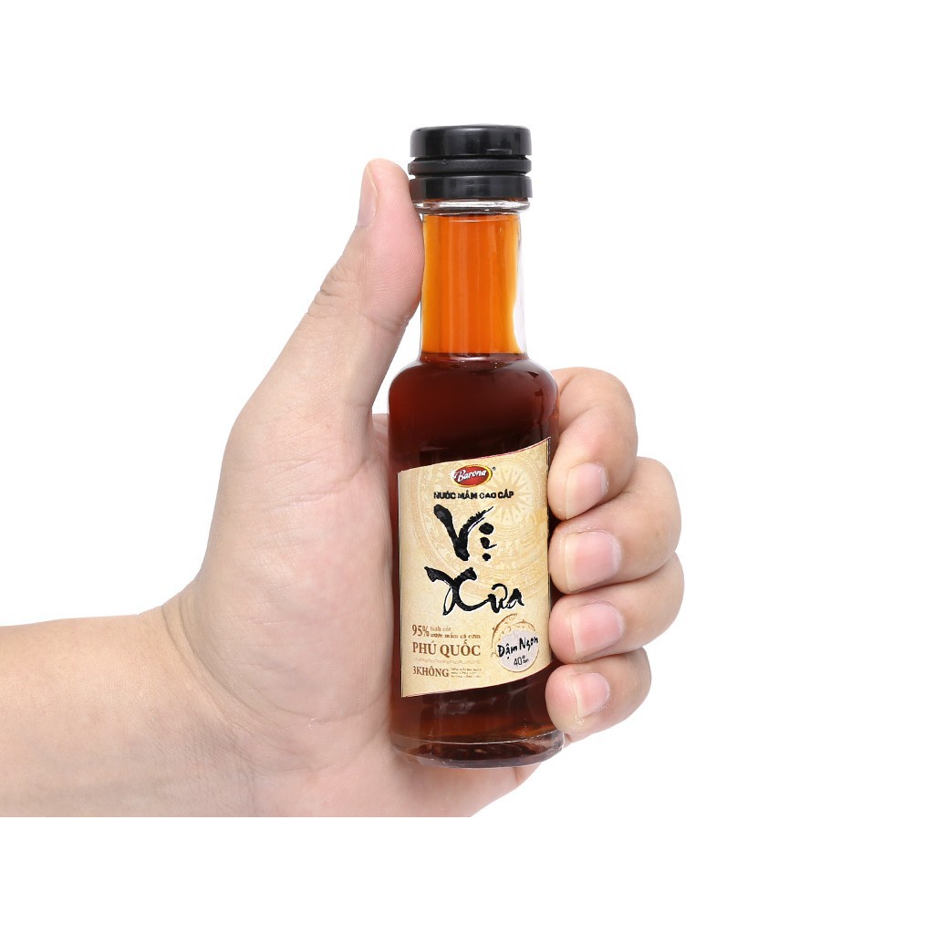 Combo 1 Gói Nước Dùng Lẩu Kim Chi Barona 180g và 1 chai Nước Mắm Phú Quốc Cao Cấp Vị Xưa 40 độ đạm 50ml