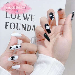 NailBox móng úp thiết kế sẵn Mẫu Trắng Đen