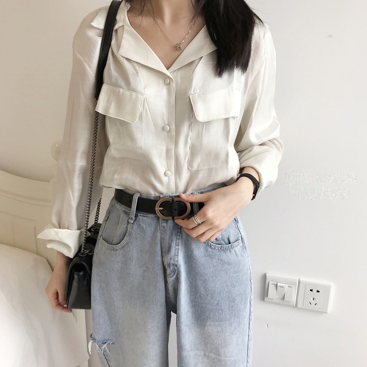 THẮT LƯNG DA Chữ D (TL013) Style HÀN Quốc - Dây nịt da Nam Nữ mặt vàng đồng trẻ trung ulzzang