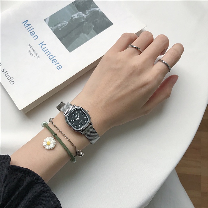 Đồng hồ nữ JIS mặt vuông cá tính, dây thép nhuyễn không gỉ -  Đồng hồ thời trang chính hãng | BigBuy360 - bigbuy360.vn